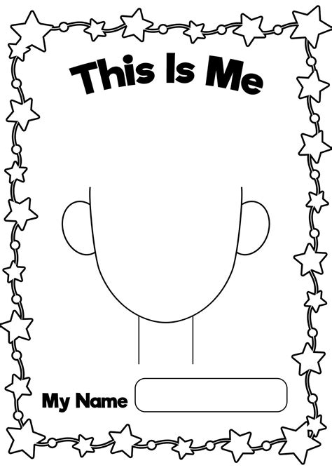 Self Portrait Template Preschool