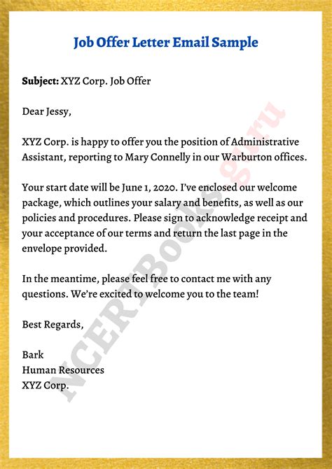 Sending Offer Letter Email