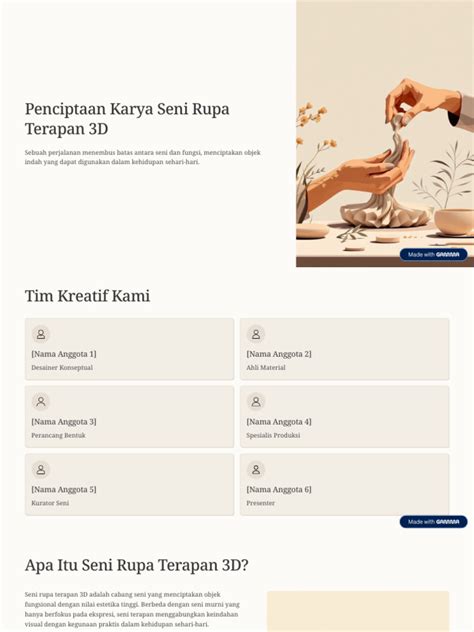 Seni Rupa Terapan 3D