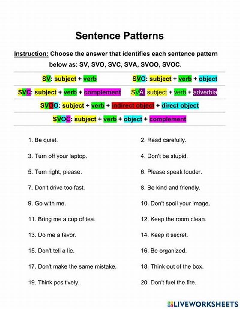Sentence For Pattern