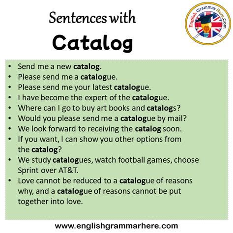 Sentence Of Catalogue