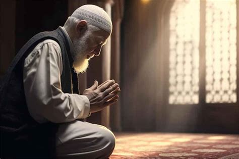 Seorang Muslim berdoa