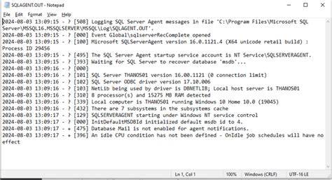 Server error logs