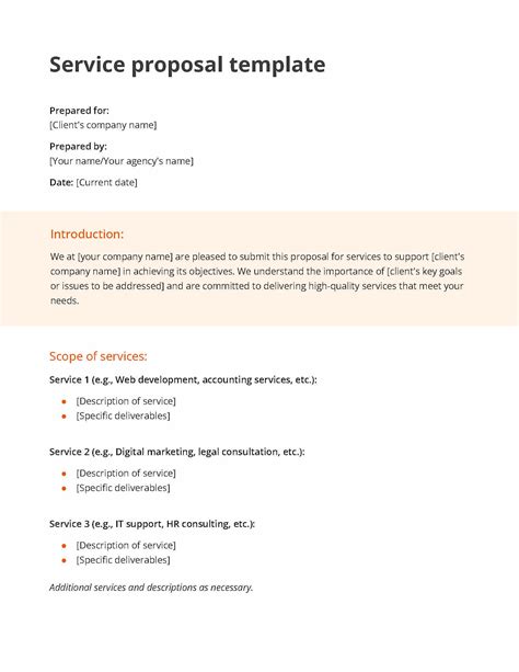 Service Proposal Templates