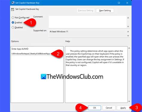 Enabled Policy and AUMID Input