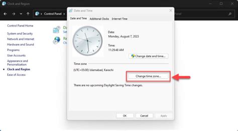 Set the Correct Time Zone