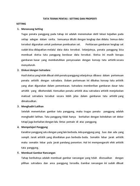 Setting dan Properti