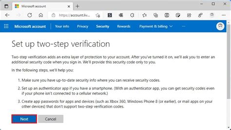 Setup Two-Step Verification