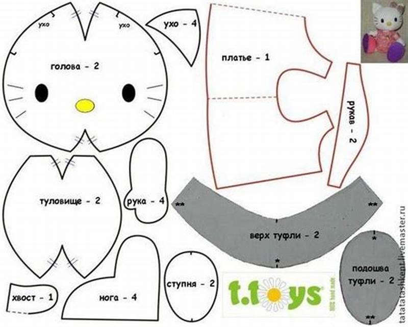 Sewing Pattern Hello Kitty Plush Pattern