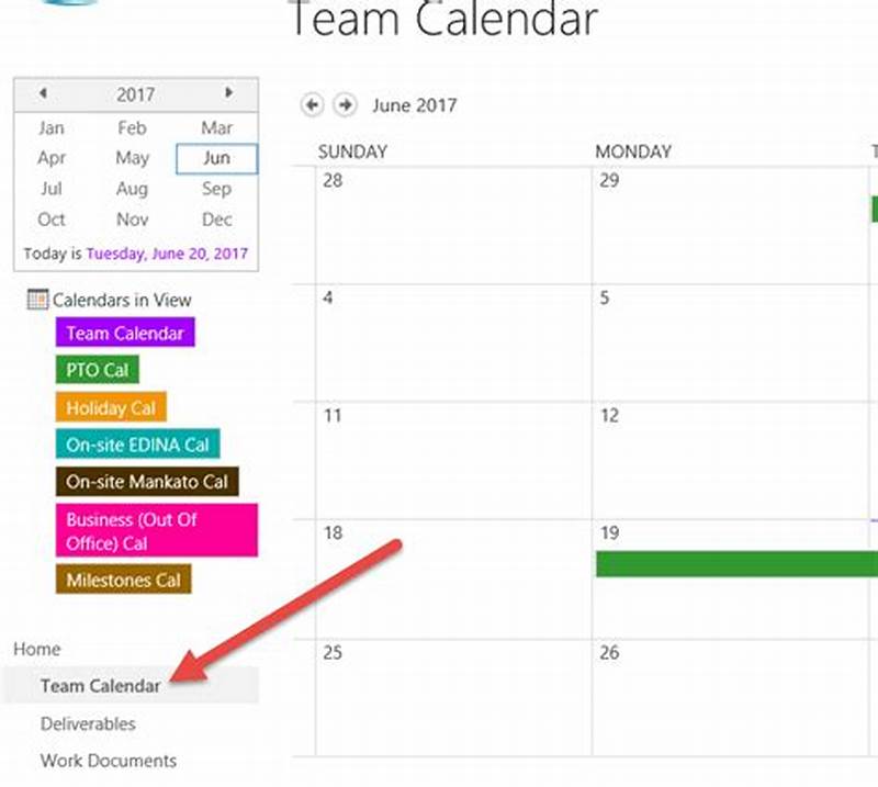 Sharepoint Calendar Color Code