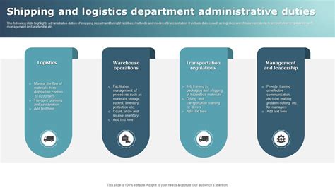 Shipping logistics roles