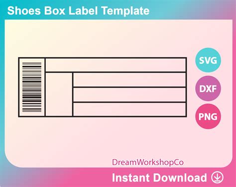 Shoe Box Label Template Free