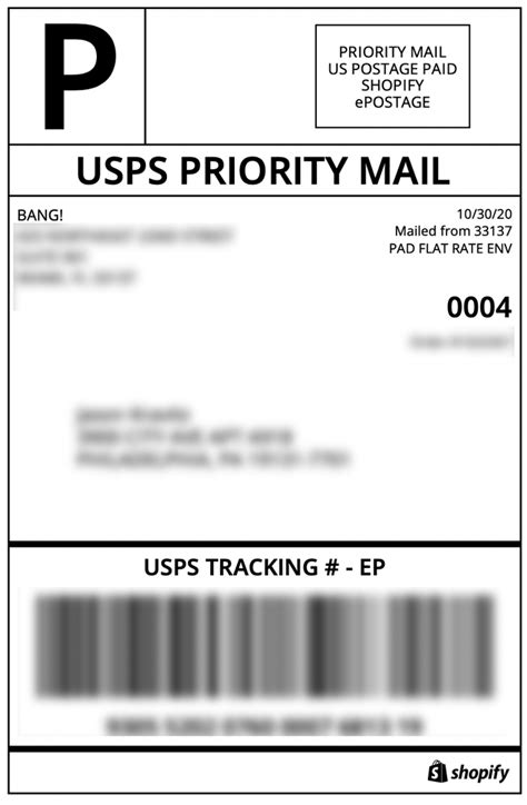 Shopify Shipping Label Template