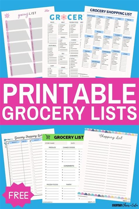 Shopping List Printable Free