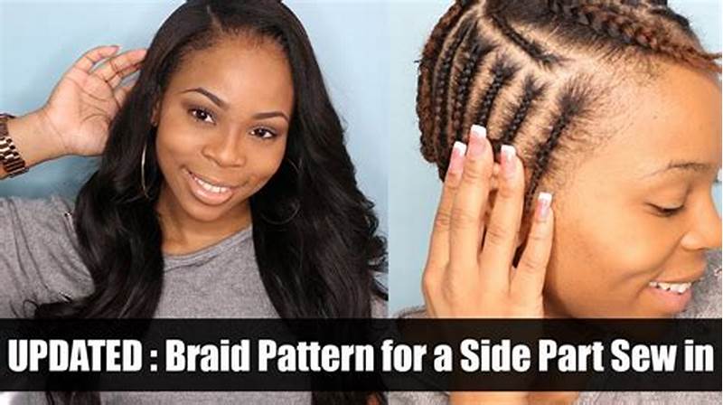 Side Part Braid Pattern With Leave Out