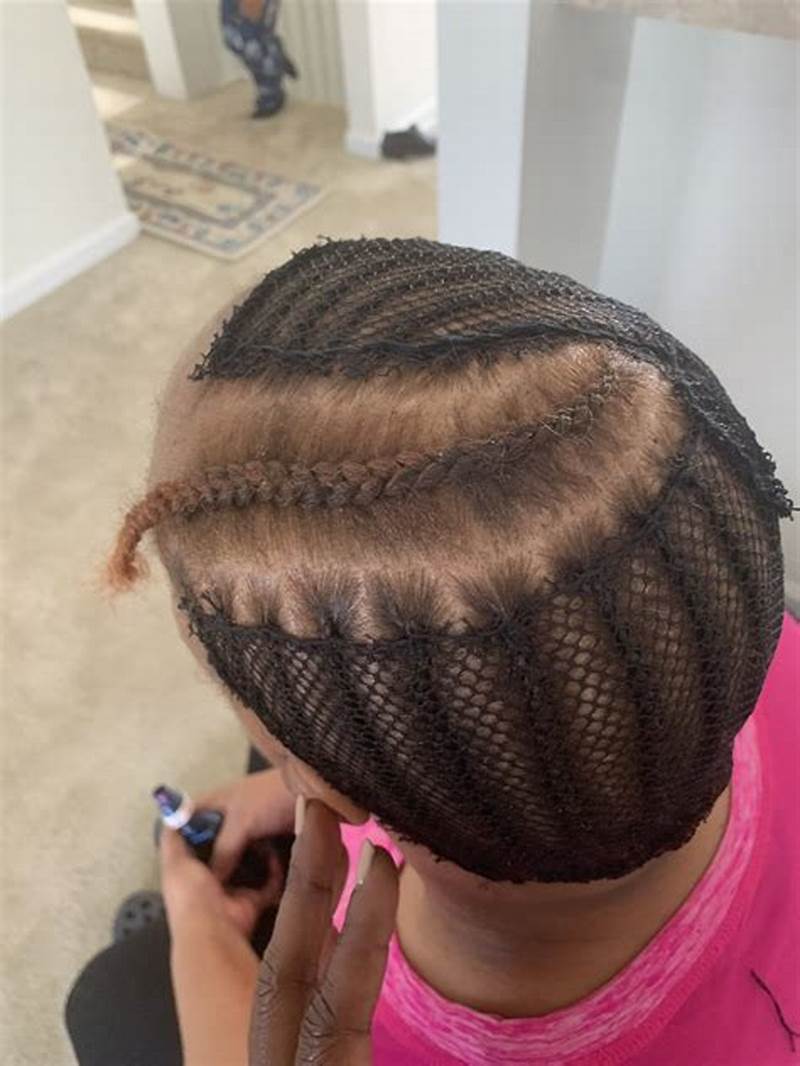 Side Part Sew In Weave Braid Pattern