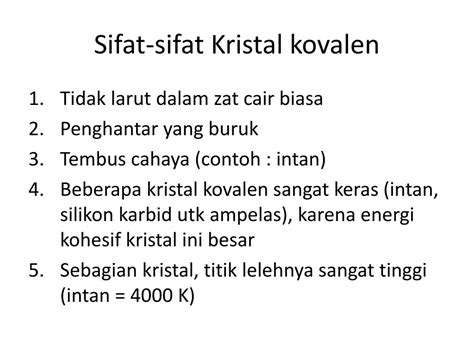 Sifat-Sifat Kristal