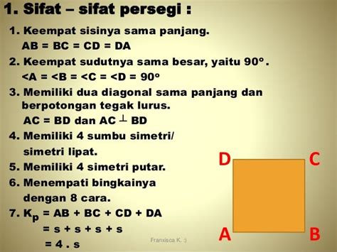 Sifat-Sifat Persegi