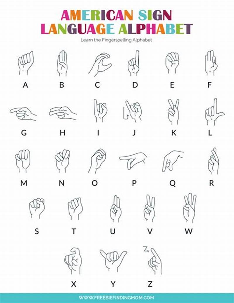 Sign Language Chart Printable