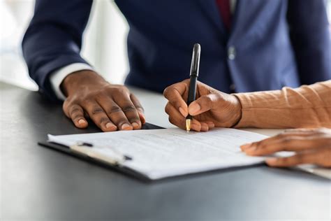 Signing a contract
