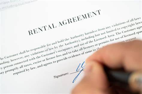 Signing rental agreement