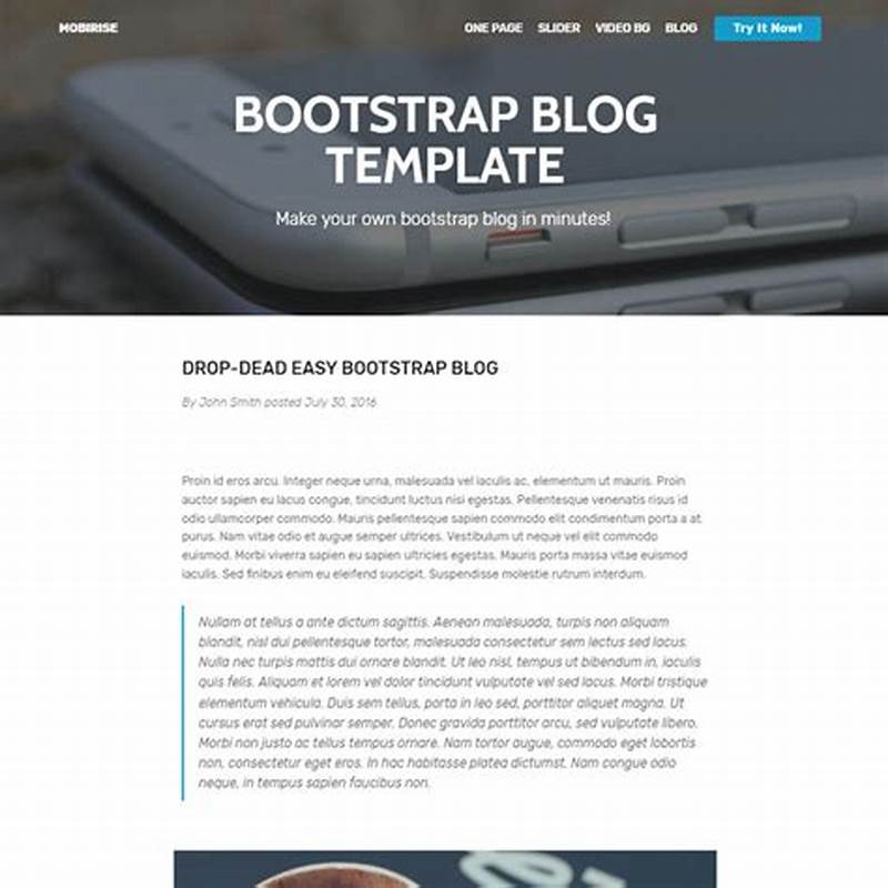 Simple Blog Bootstrap Template Premium