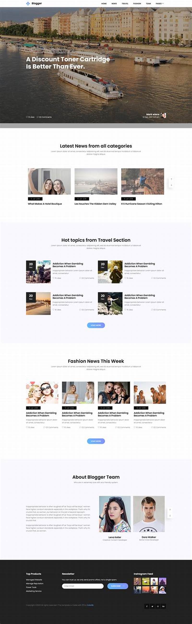 Simple Blog Html Template Modern