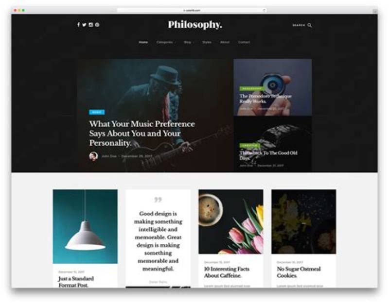 Simple Blog Website Template Modern