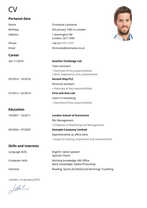 CV Sederhana