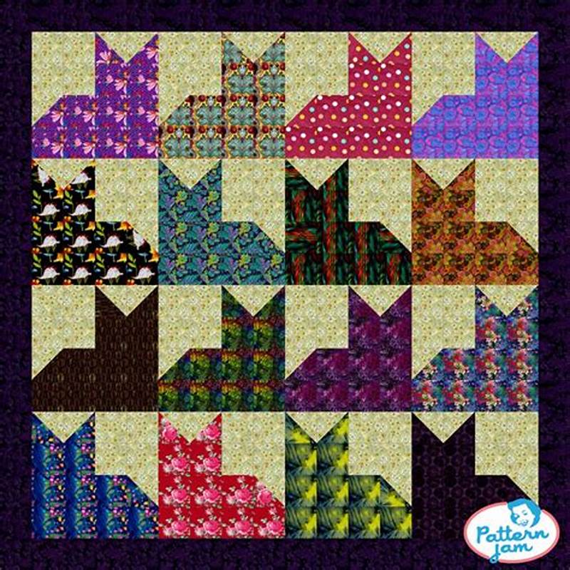 Simple Cat Quilt Block Pattern Free