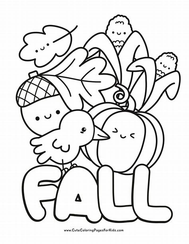 Simple Fall Coloring Sheets