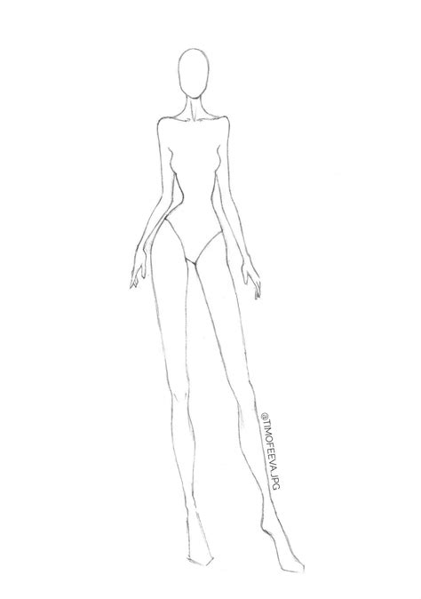 Simple Female Fashion Figure Template