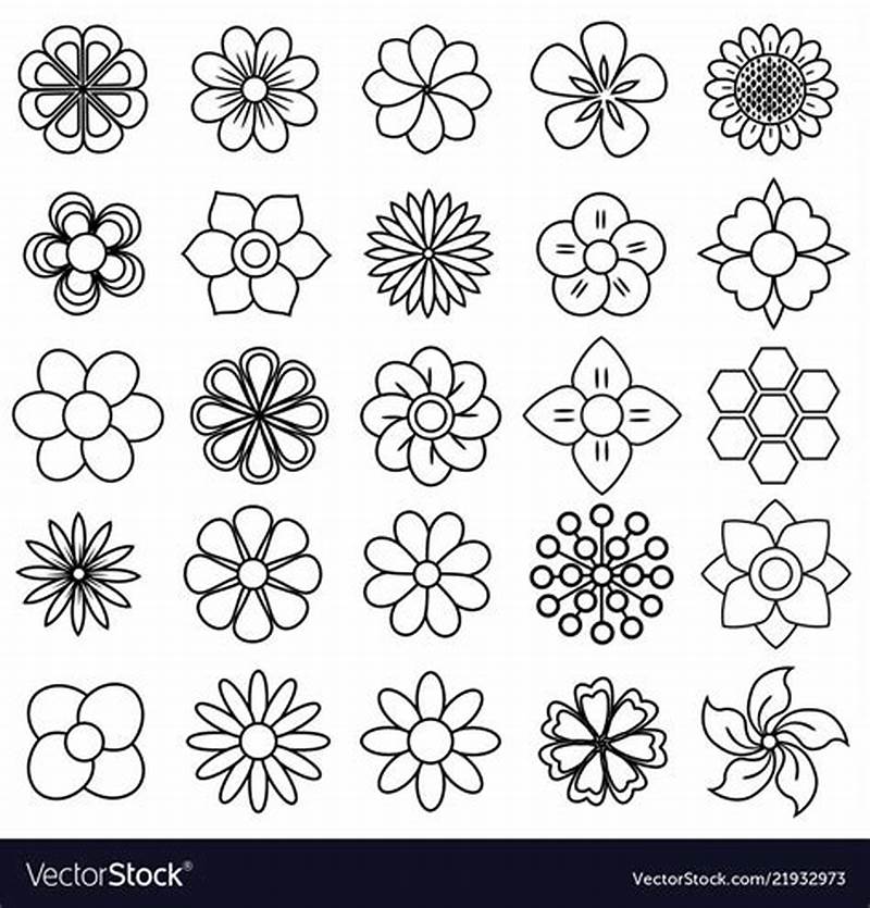 Simple Flower Pattern Outline