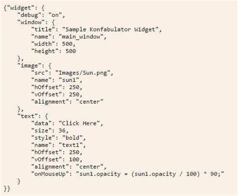 Simple JSON data example