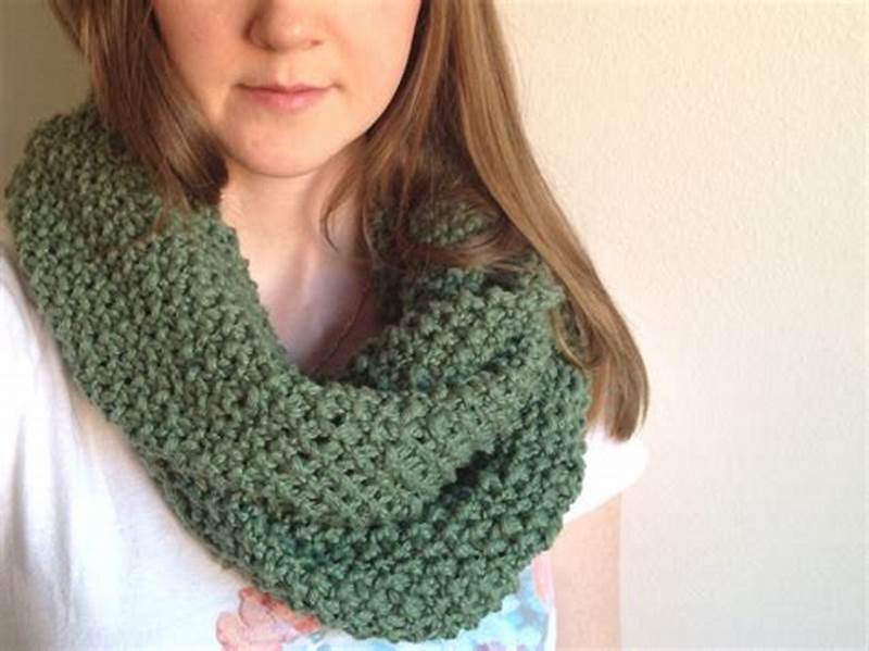 Simple Knit Infinity Scarf Pattern Free