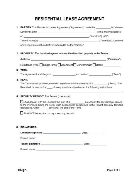 Simple Lease Template