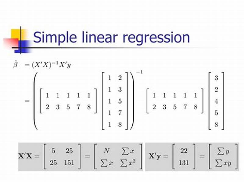 Simple Linear Regression In Matrix Form Example