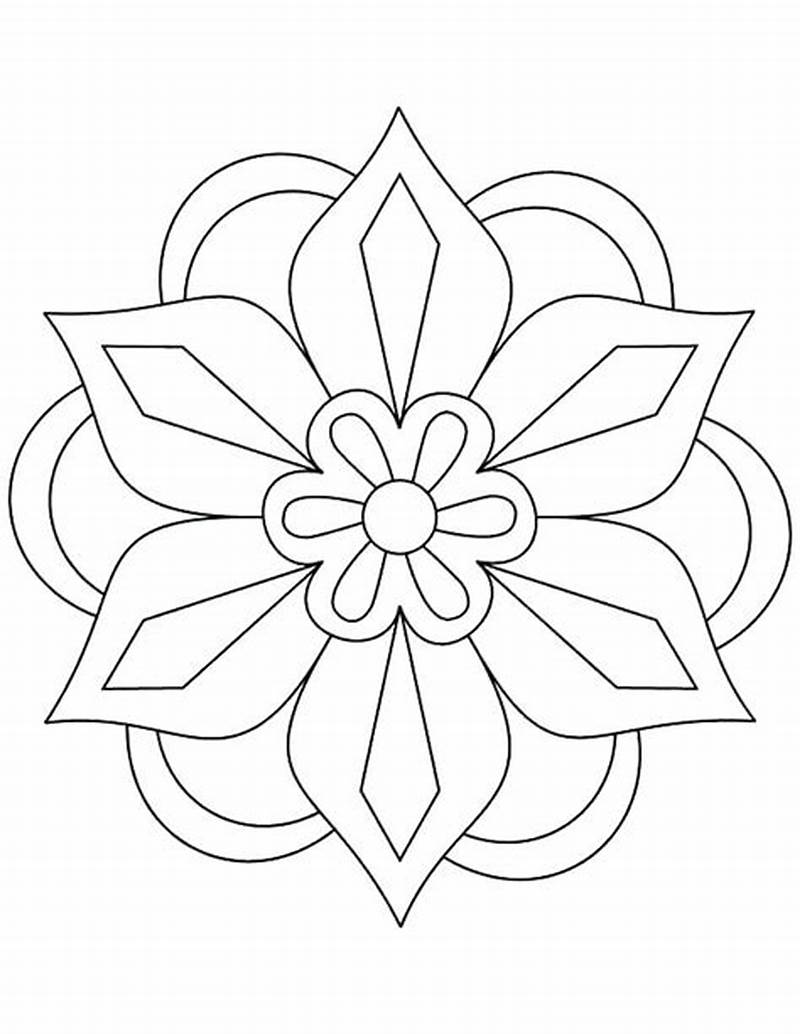 Simple Pattern Coloring Pages