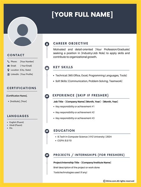 Simple resume format