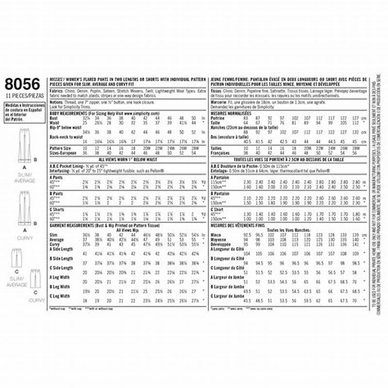 Simplicity Pattern 8056