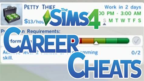 Sims 4 Cheat Career
