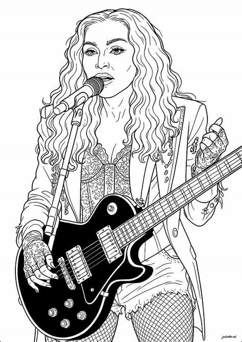 Singer Coloring Pages