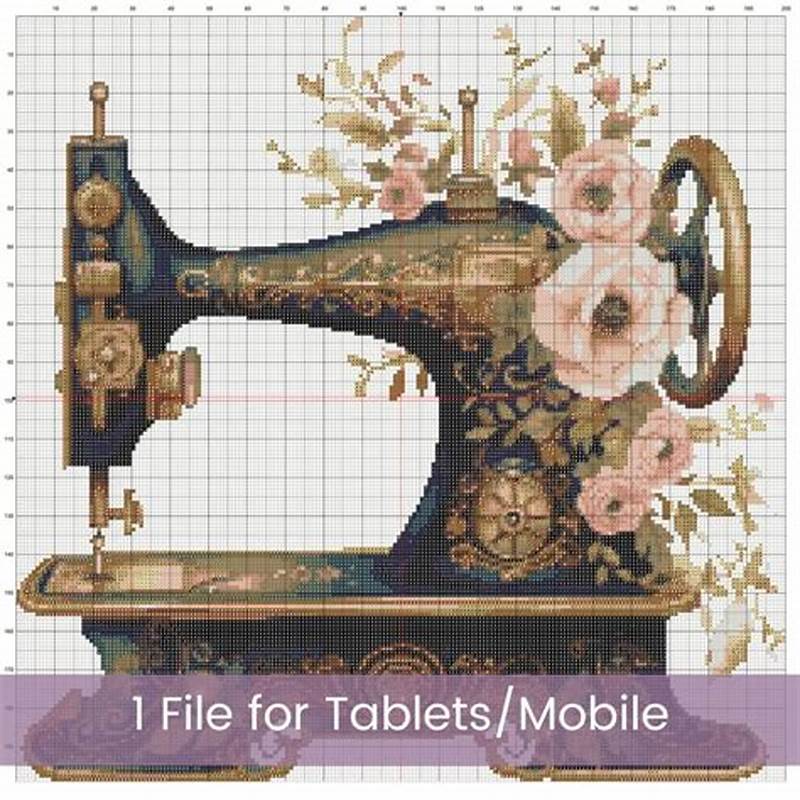 Singer Sewing Machine Cross Stitch Pattern