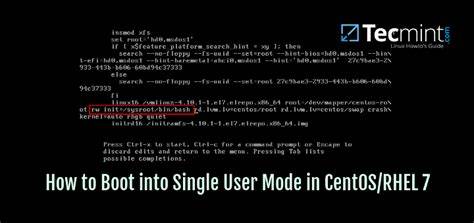 Single-User Mode in CentOS