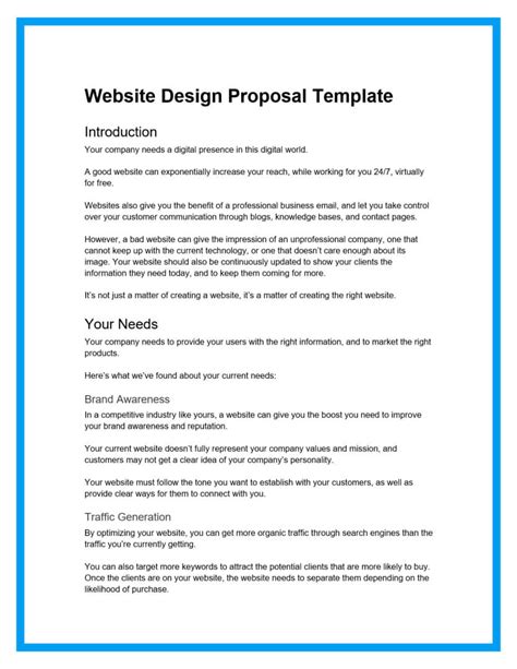 Site Proposal Template