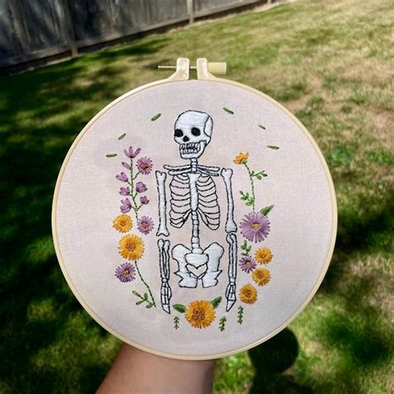 Skeleton Embroidery Pattern