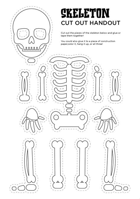 Skeleton Printable Cut Out