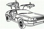 Sketch Mad City DeLorean