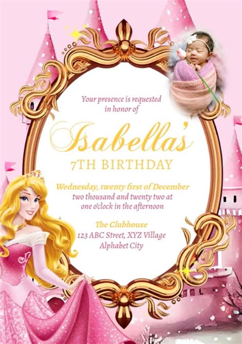 Sleeping Beauty Invitation Template Free