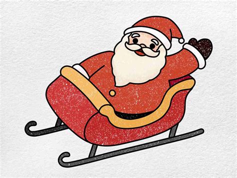 Sleigh Santa Drawing